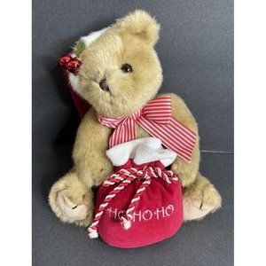 The Bearington Collection Ho Ho Ho Plush Holiday Christmas Teddy Bear Toy Doll